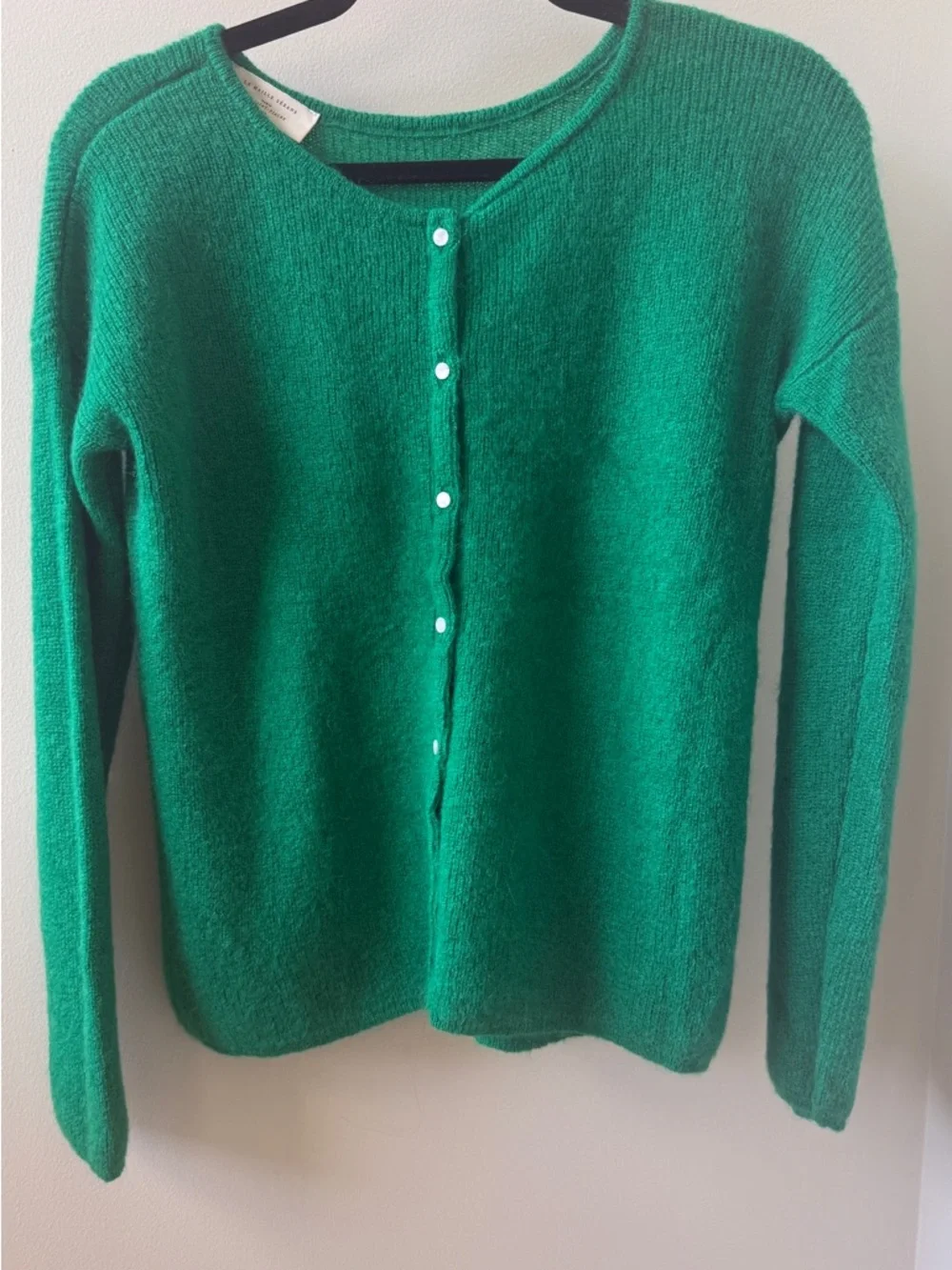 Sezane Gaspard Cardigan, Bright Green, Size XS, Like New - Picture 5 of 8